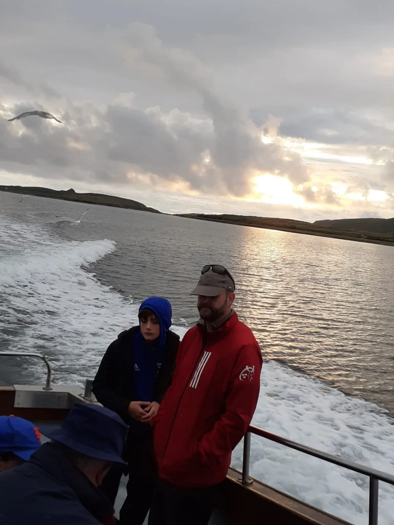 Heading home at sunset